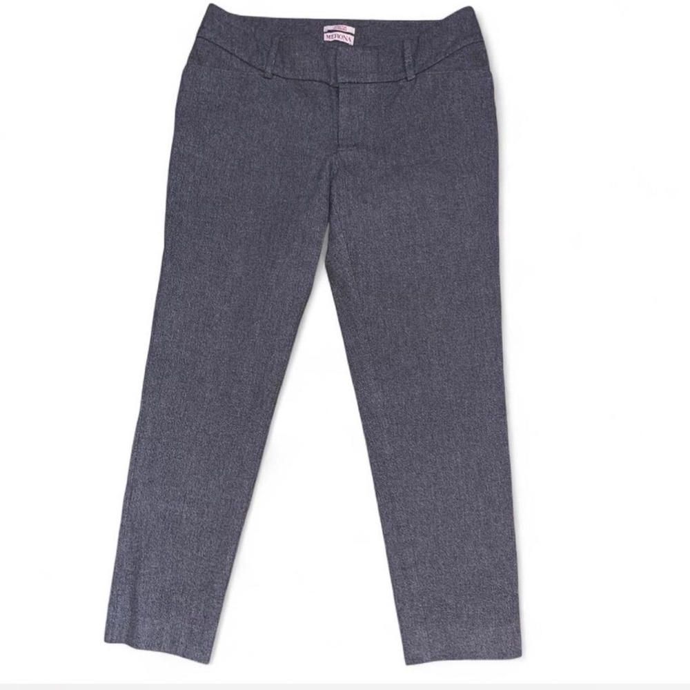 Merona Gray Stretch Dress Pants Work Business Casual Size 8 Ankle